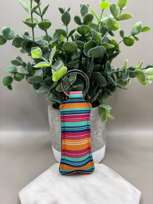 Zarape-Inspired Lipstick Holder Keychain
